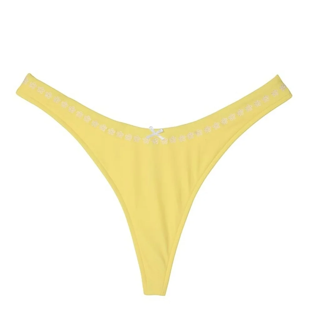 New!Pink x Frankies Bikini Popcorn Yellow Thong Rosemary Itsy Bikini Bottom‎